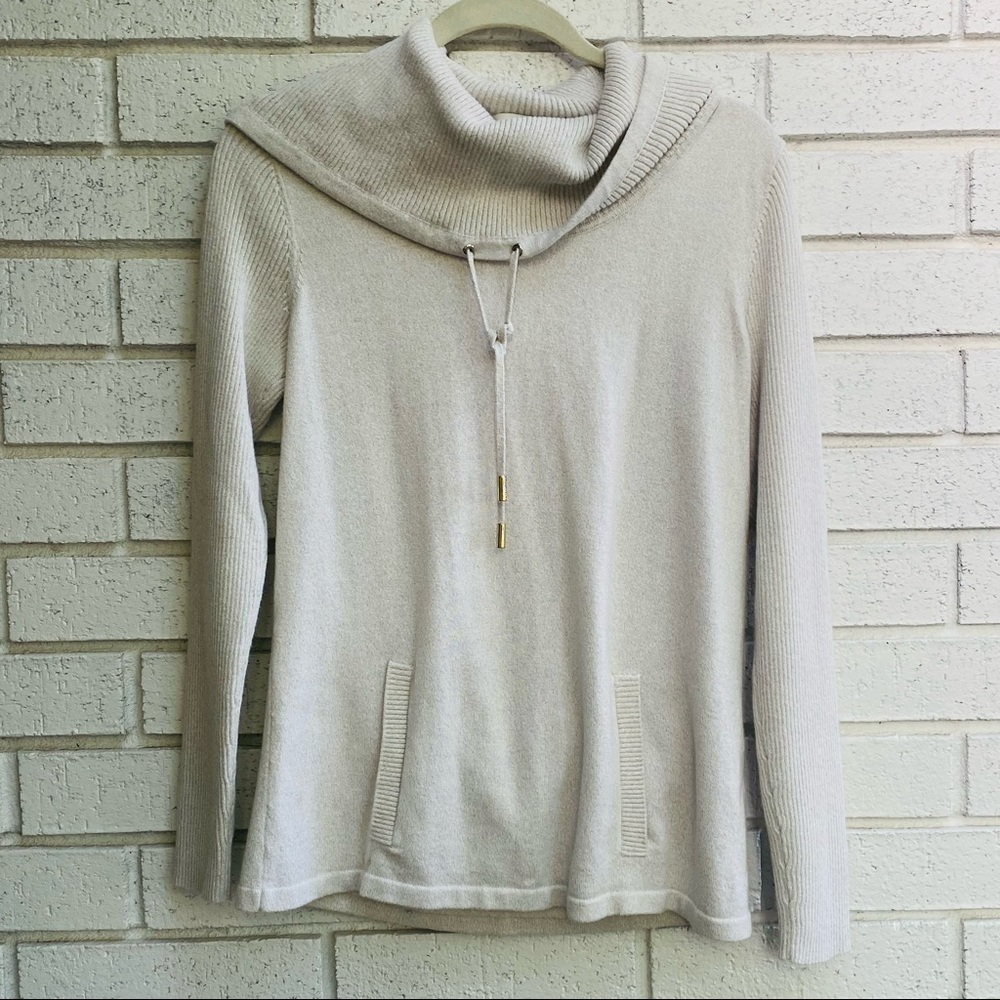 Karl Lagerfeld Paris | Ivory Cowl Neck Sweater Small